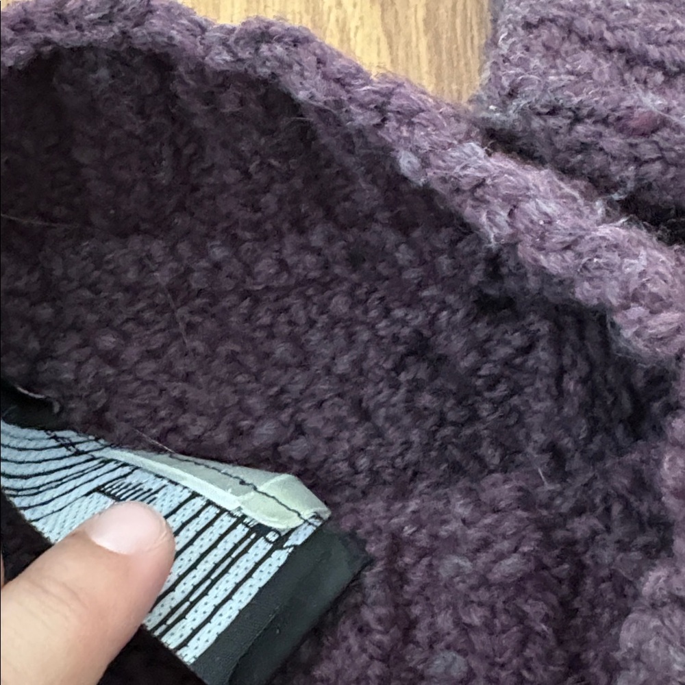 Peruvian Connection wool cable knit funnelneck Sw… - image 3